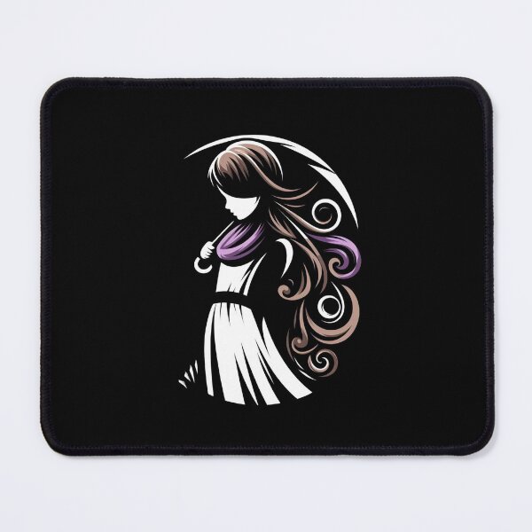 Item preview, In Omnia Paratus - Silhouette with a Scarf and Umbrella designed and sold by Fenay Designs.