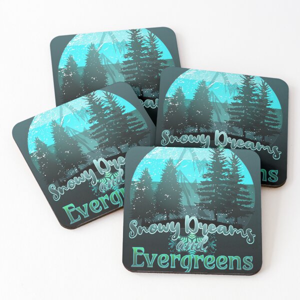 Item preview, Snowy Dreams and Evergreens Retro Sunset designed and sold by MythikCreationz.