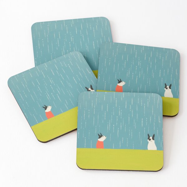 Item preview, Two Boston Terriers in the rain designed and sold by zuluspice.
