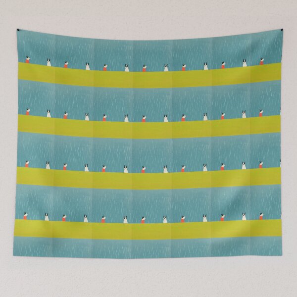 Item preview, Two Boston Terriers in the rain designed and sold by zuluspice.