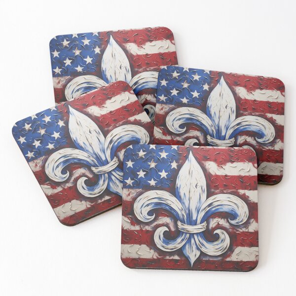 Item preview, fluer de lis patriotic painting designed and sold by GeauxTigs225.