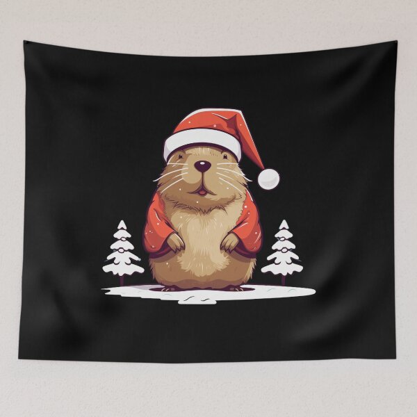 Item preview, Capybara Christmas. Funny Gifts for Christmas 5/5 designed and sold by MatSatArt.