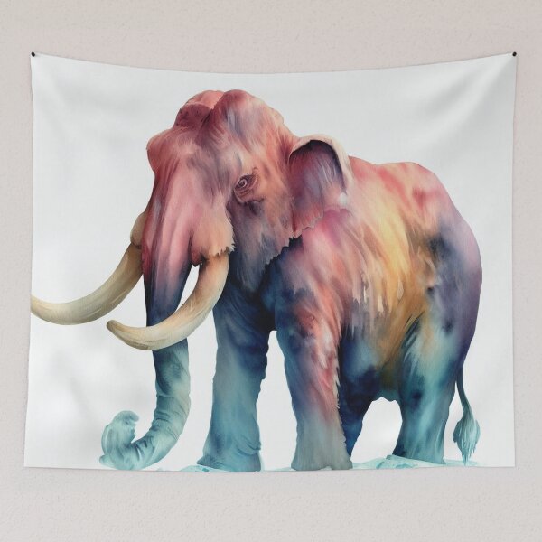 Item preview, Watercolor mammoth designed and sold by blackwhiteblue.