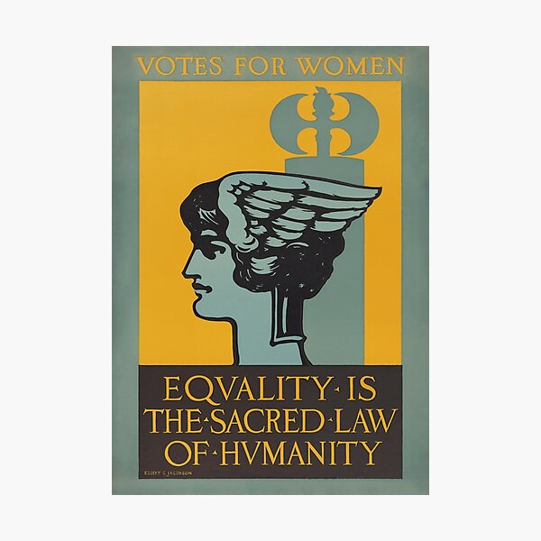 Vista previa del artículo con la obra «Votos para las mujeres», diseñado y vendido por FeminismArt.