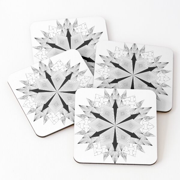 Item preview, Black and White Six Petaled Flower - Goemetric designed and sold by DHTDesigns.