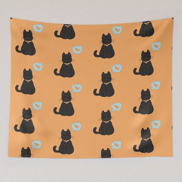 Item preview, Hungry Black Cat designed and sold by Nyanibun.