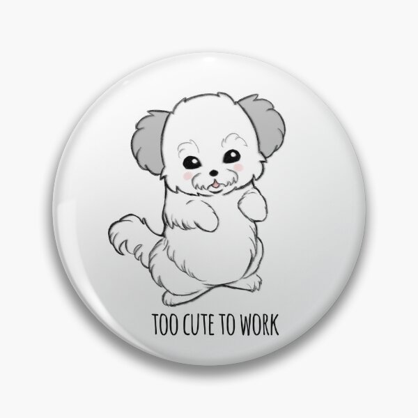 Item preview, Too Cute to Work little dog designed and sold by AllPandemonium.