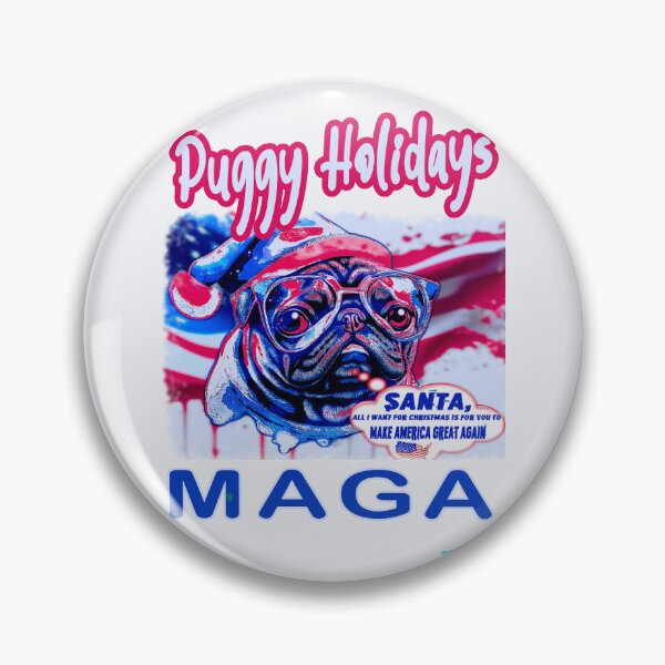 Item preview, Pug HAPPY HOLIDAYS 32 PUGGY HOLIDAYS designed and sold by RedBluffTraders.