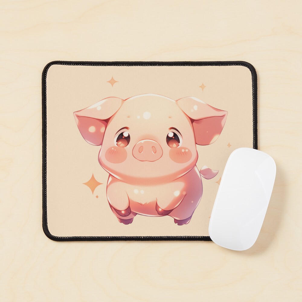 Cute Kawaii Happy Pig Jumping