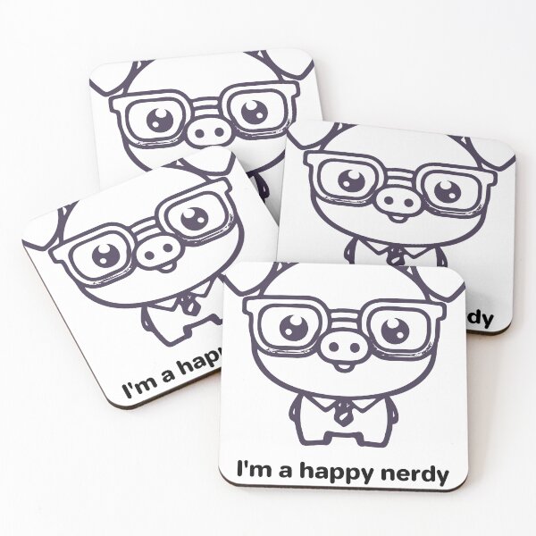 Item preview, I'm thinking happy nerdy autistic piggy designed and sold by ndmedia.