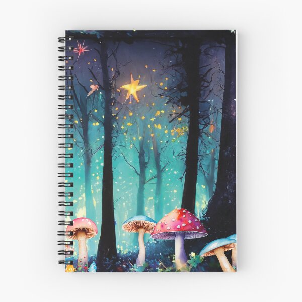 Item preview, Fabulous hallucinogenic watercolor mushrooms in the Mystical Forest Magic patterns designed and sold by Valentyna Shchedrinova.