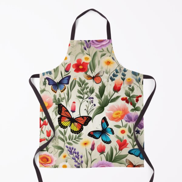 Item preview, Flowers and Butterflies on Beige designed and sold by SunnMoonHB.