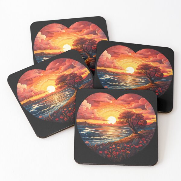 Item preview, Romantic sunset designed and sold by AI-Only Creations.