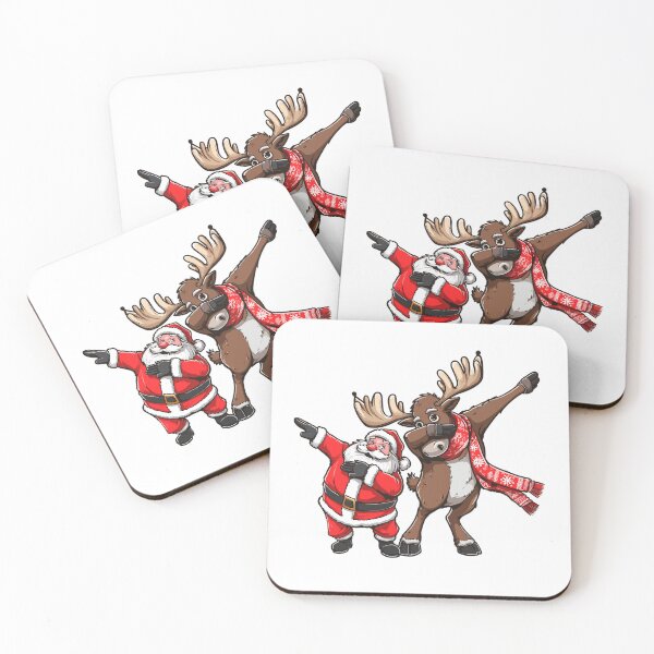 Artikelvorschau, Santa Claus and Moose Dabbing – Cooler Weihnachtsmann mit Elch entworfen und verkauft von JessArty ⭐⭐⭐⭐⭐.