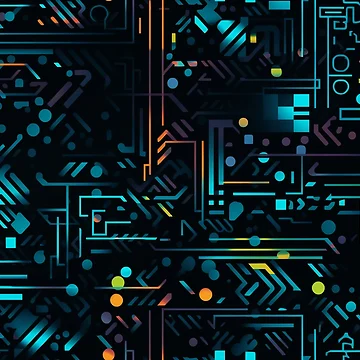 Artwork thumbnail, Digital Code Abstract Pattern by SideSignal