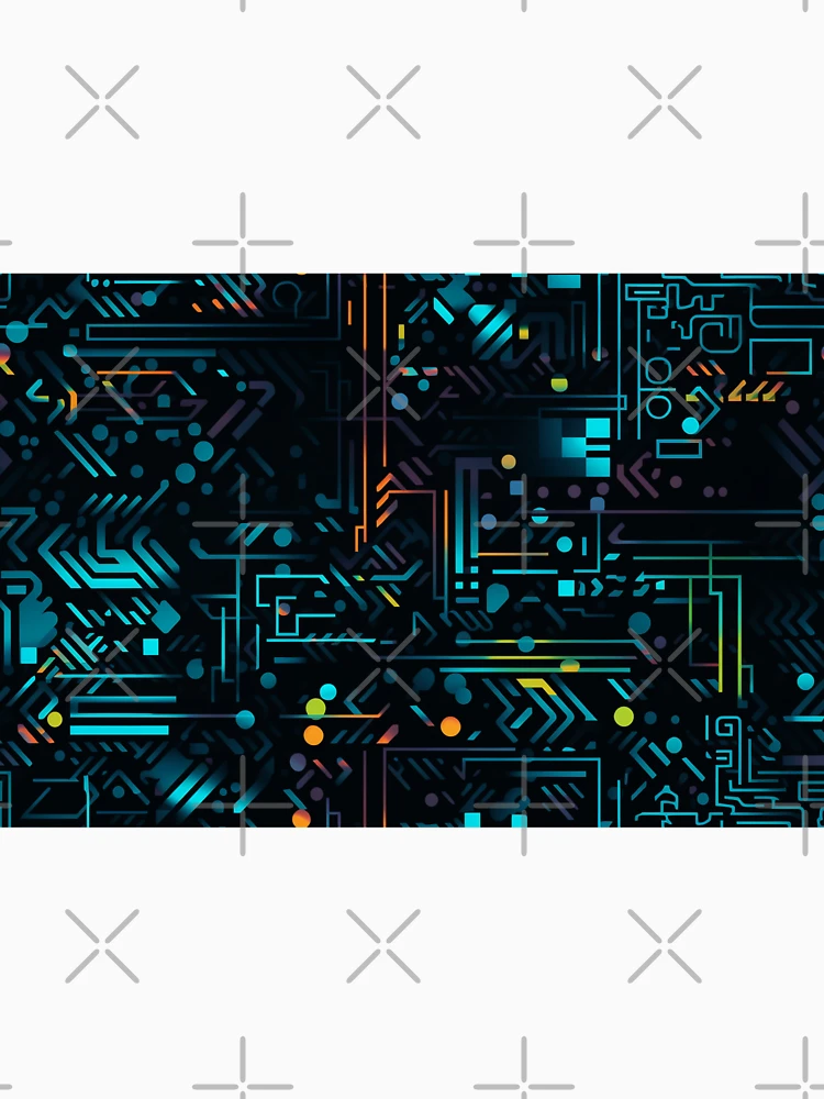 Thumbnail 6 of 6, Pullover Hoodie, Digital Code Abstract Pattern designed and sold by SideSignal.