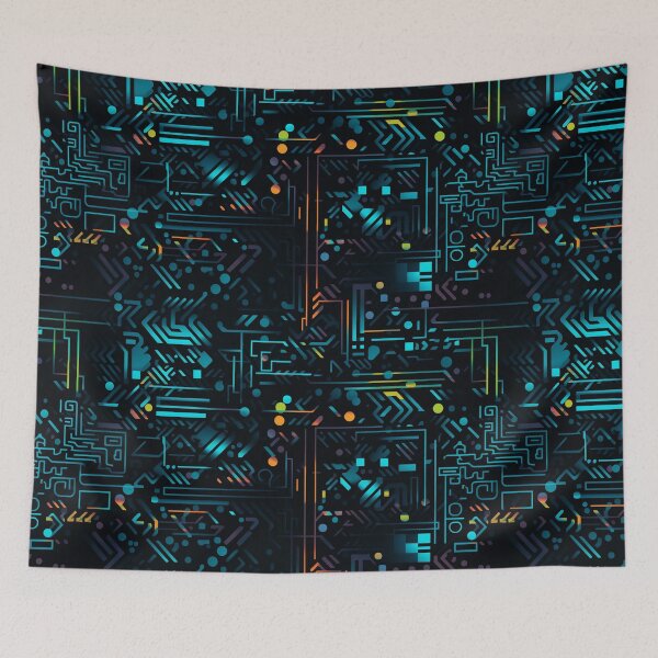 Item preview, Digital Code Abstract Pattern designed and sold by SideSignal.