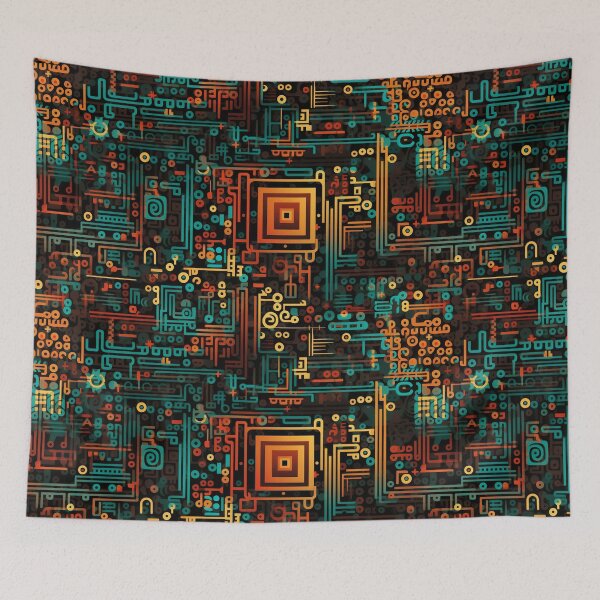 Item preview, Digital Code Abstract Pattern designed and sold by SideSignal.