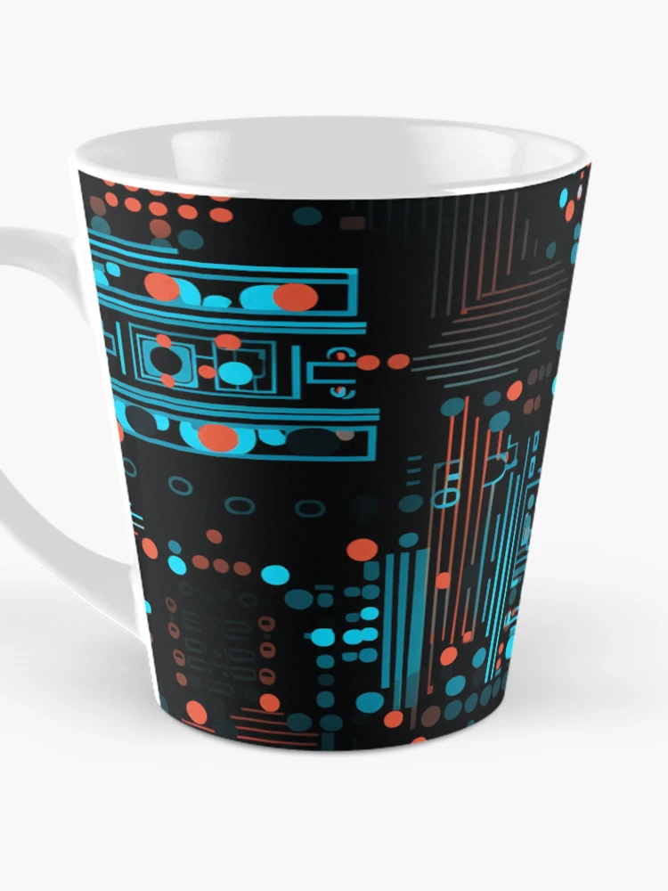 Thumbnail 3 of 4, Coffee Mug, Digital Code Abstract Pattern designed and sold by SideSignal.
