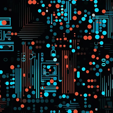 Artwork thumbnail, Digital Code Abstract Pattern by SideSignal