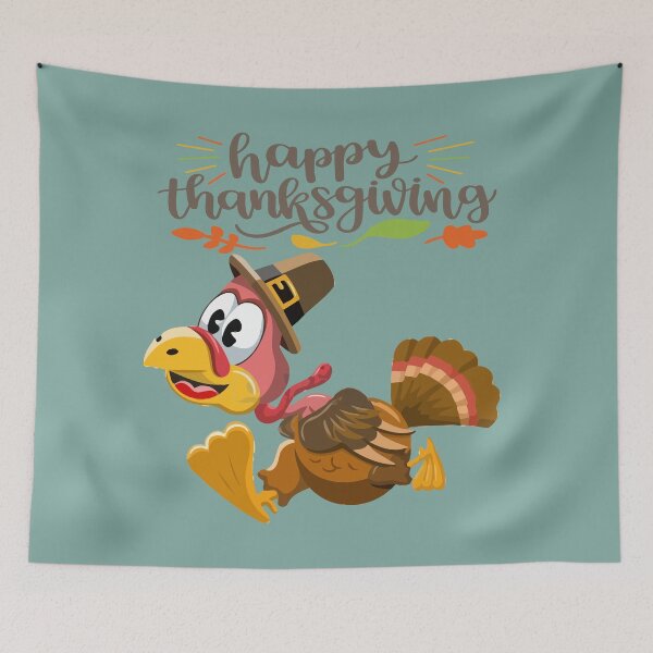 Item preview, Happy Thanksgiving running turkey graphics  designed and sold by JaroDesign2023.