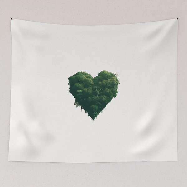 Item preview, Pacifica Verde: A Vanguardista Jungle Heart designed and sold by Doddlaix.