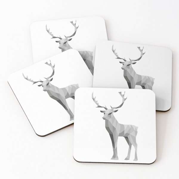 Item preview, Grey Geometric Deer designed and sold by shaldesign.