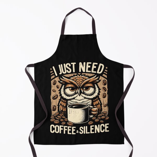 Item preview, I Just Need Coffee & Silence - Owl Lover's Morning Brew designed and sold by ZeLittleFamily.