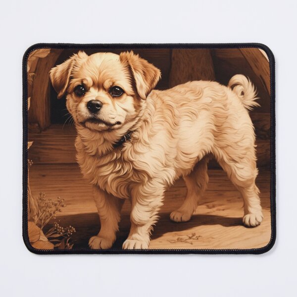 Item preview, Pugapoo: The Playful Magic of Wood (Pyro Pets Art - 121) designed and sold by pyropetsart.