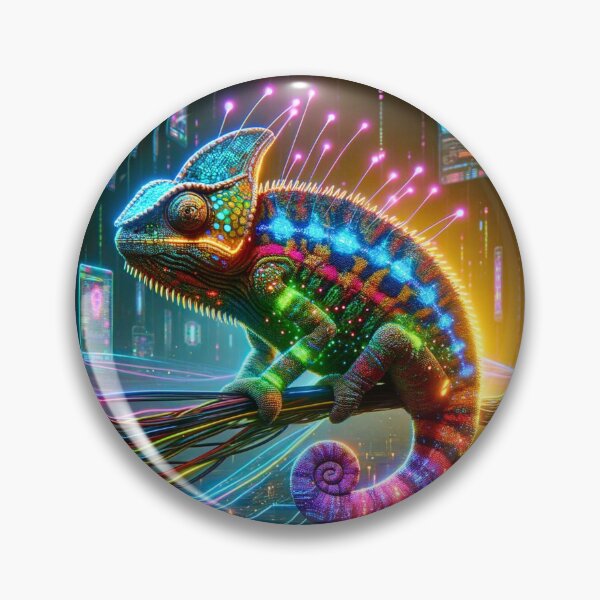 Item preview, Neon Chameleon - Adaptive Reptile designed and sold by MrAI-Store.