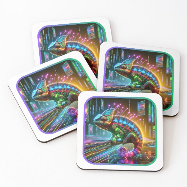 Item preview, Neon Chameleon - Adaptive Reptile designed and sold by MrAI-Store.