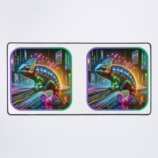 Item preview, Neon Chameleon - Adaptive Reptile designed and sold by MrAI-Store.