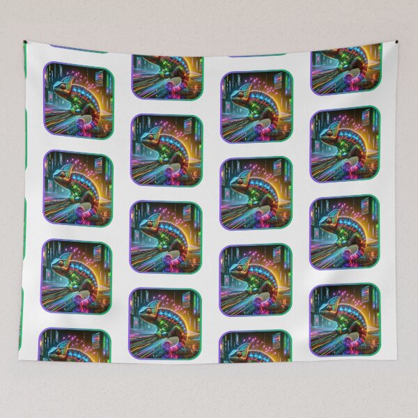 Item preview, Neon Chameleon - Adaptive Reptile designed and sold by MrAI-Store.