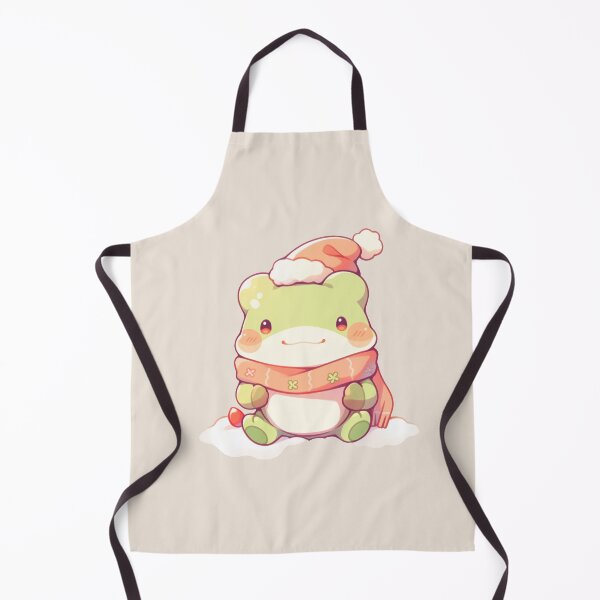 Item preview, Cute Kawaii Happy Froggy Frog in Santa Hat designed and sold by CozyKawaiiArt.