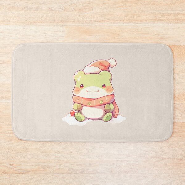 Item preview, Cute Kawaii Happy Froggy Frog in Santa Hat designed and sold by CozyKawaiiArt.