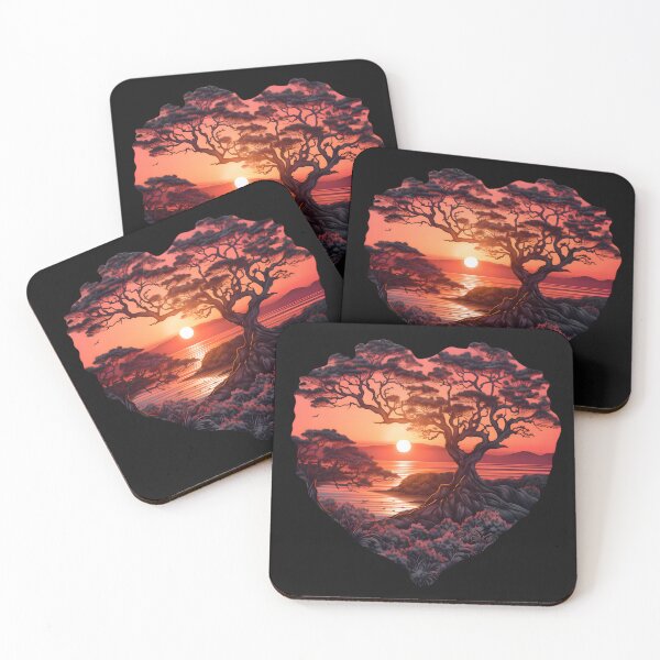 Item preview, Romantic sunset heart designed and sold by AI-Only Creations.
