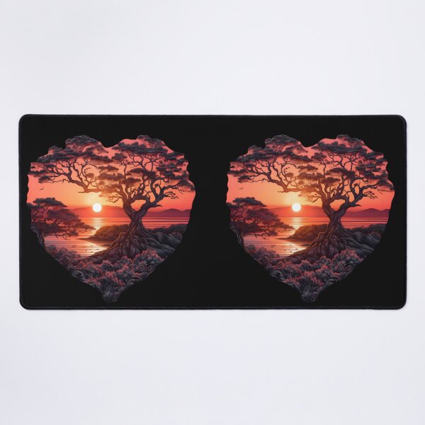 Item preview, Romantic sunset heart designed and sold by AI-Only Creations.