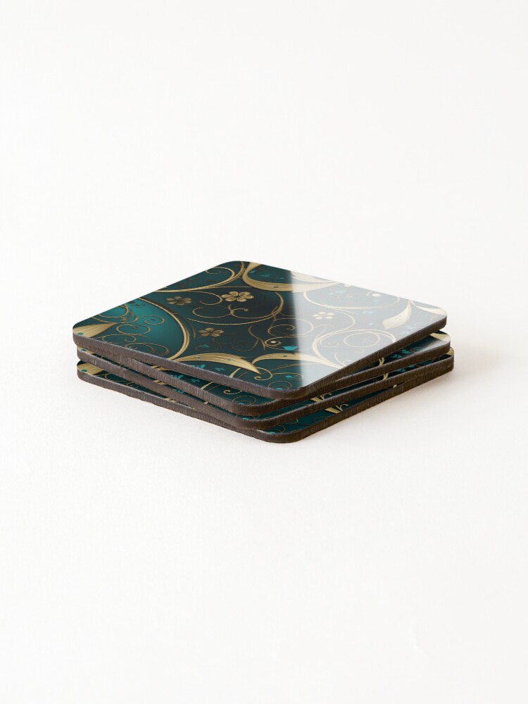 Thumbnail 4 of 5, Coasters (Set of 4), Filigree Pattern designed and sold by SideSignal.