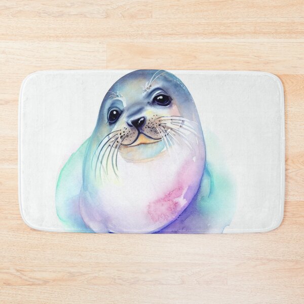 Item preview, Watercolor seal designed and sold by blackwhiteblue.