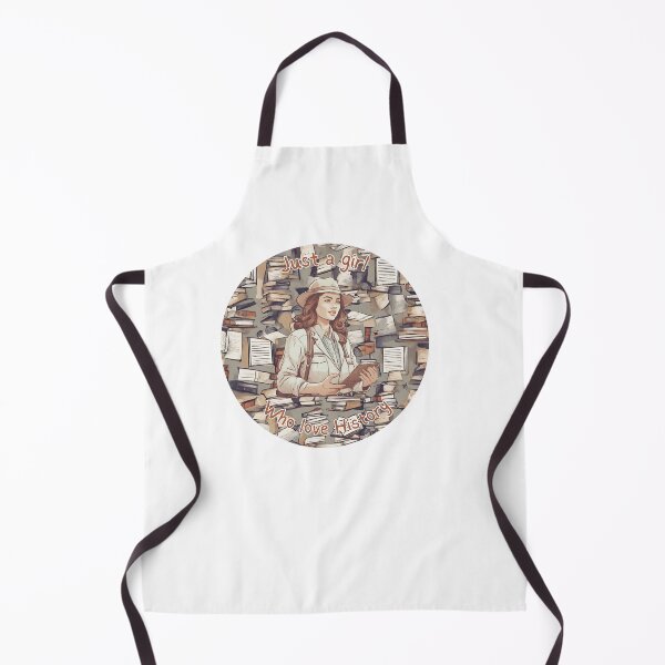 Item preview, historian girl - archaeologist girl - history reader girl - original design designed and sold by Carola-art.