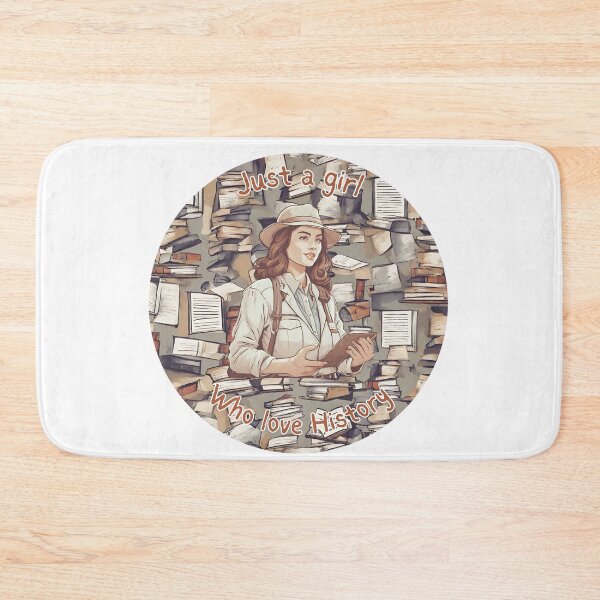 Item preview, historian girl - archaeologist girl - history reader girl - original design designed and sold by Carola-art.