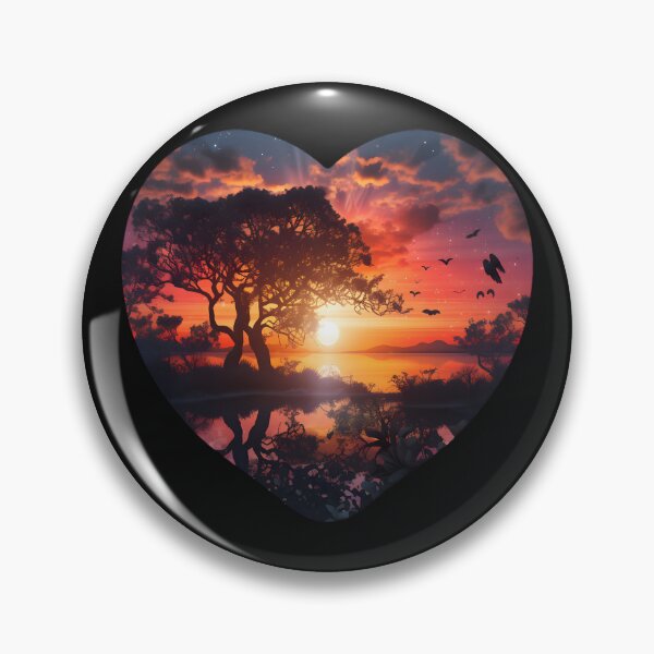 Item preview, Heart Romantic Sunset designed and sold by AI-Only Creations.