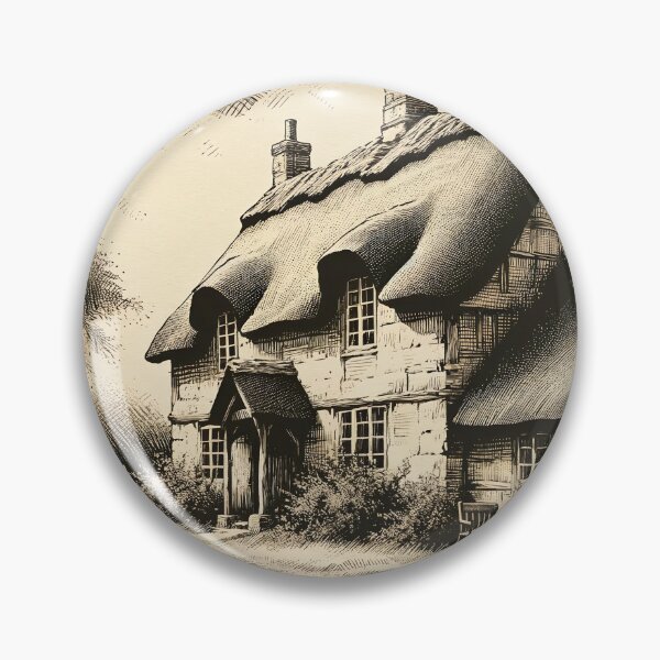 Item preview, Cozy Thatched Cottage in Rural Bliss designed and sold by PictorialWhimsy.