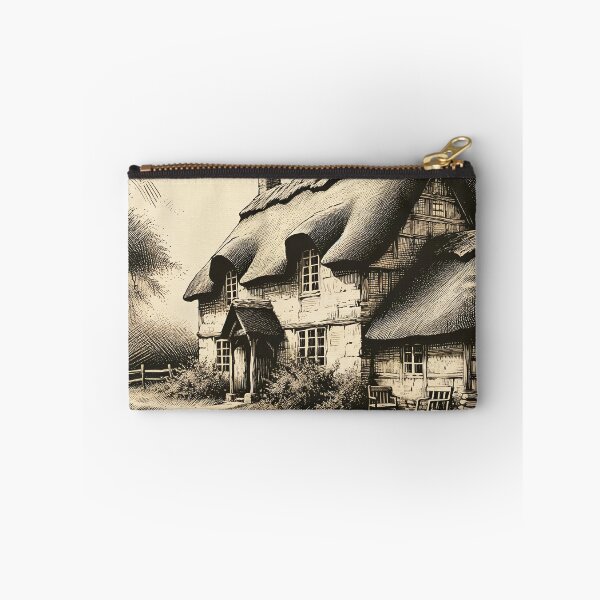 Item preview, Cozy Thatched Cottage in Rural Bliss designed and sold by PictorialWhimsy.