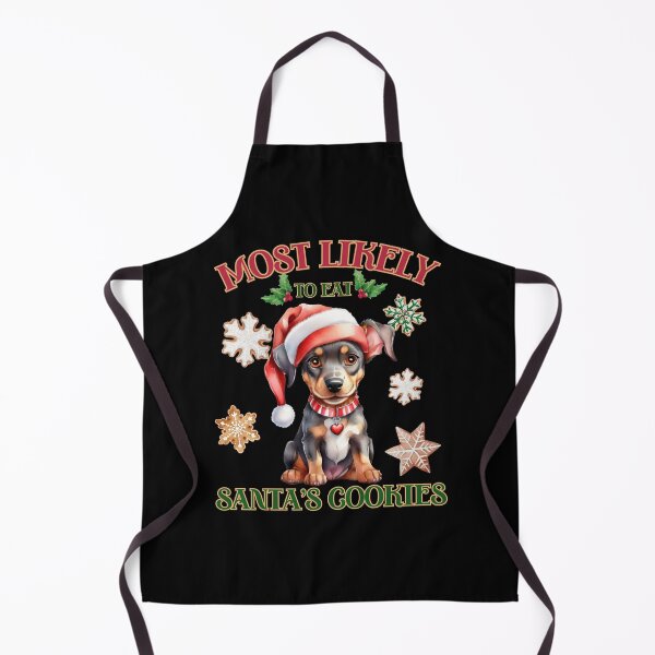 Item preview, Most likely to eat ... Santa's cookies - naughty christmas puppy designed and sold by PupilLove.