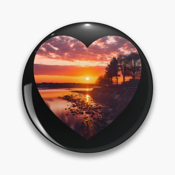 Item preview, Heart Romantic Sunset designed and sold by AI-Only Creations.