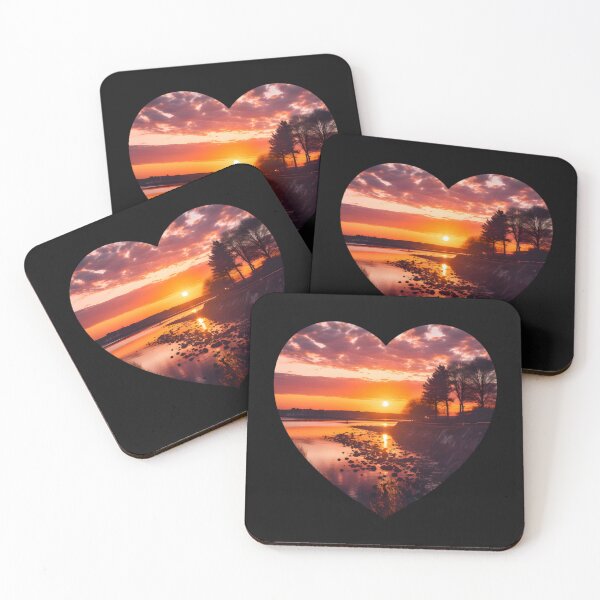 Item preview, Heart Romantic Sunset designed and sold by AI-Only Creations.