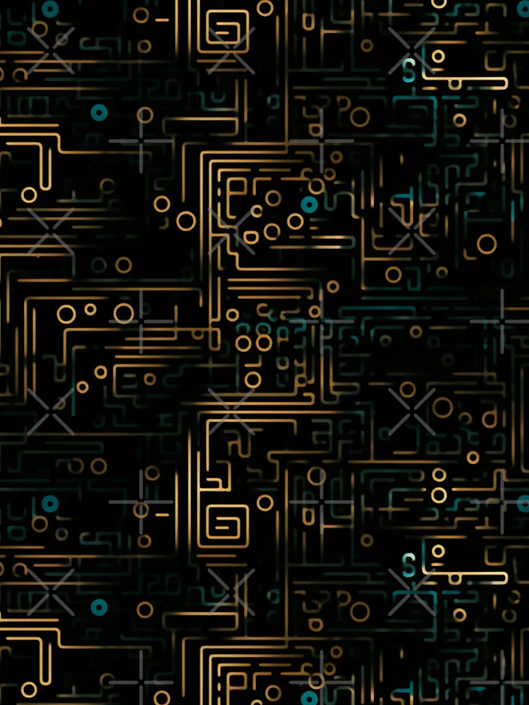 Thumbnail 4 of 4, iPhone Case, Digital Code Abstract Pattern designed and sold by SideSignal.