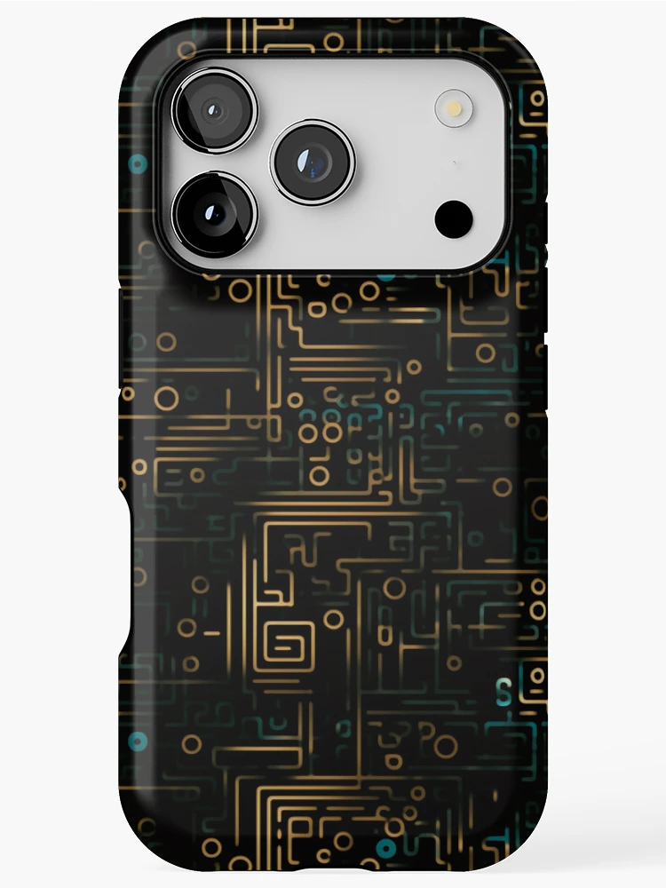 Thumbnail 1 of 4, iPhone Case, Digital Code Abstract Pattern designed and sold by SideSignal.