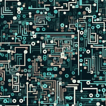 Artwork thumbnail, Digital Code Abstract Pattern by SideSignal